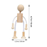 SEWACC Peg Dolls 6pcs Unfinished Kids Wood Dolls Craft Wood Cartoon Figures DIY Wood Toys Painting Toys Doll House Furniture Wood SEWACC