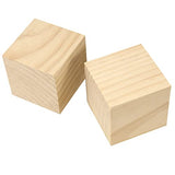 SEHOI 8 Pack 3 Inch Wooden Cubes, Unfinished Natural Wood Blocks, Blank Wood Square Blocks Wood Cubes for Crafts and DIY Décor SEHOI