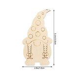 NOLITOY 40 Pieces Christmas Wooden Gnome Hanging Ornaments, Unfinished Wood Cutouts Slices Elf Pendents with Rope for Christmas Tree DIY Craft Making NOLITOY