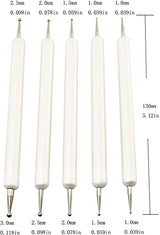 Longdex Embossing Stylus Set 5PCS 5 Size Double End Tracing Dotting Tool Stylus for Carbon Transfer Paper Mandala Rock Painting Pottery Clay Craft Longdex