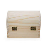 Hsiwto Plain Unfinished Wood Box, Unpainted Wooden Jewelry Box DIY Craft Storage Treasure Chest Toy Case Hsiwto