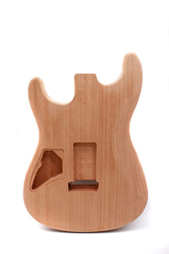 Electric guitar Body whole Piece of Mahogany Wood Unfinished HH Style for diy - WoodArtSupply