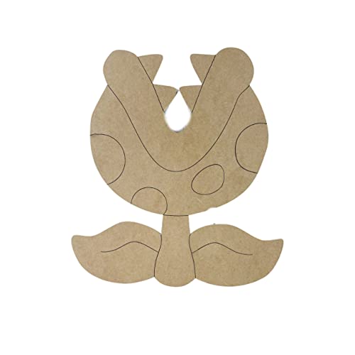 Piranha Plant, Cartoon Shape, Paint by Line MDF Wooden Craft, Unfinished Craft, Shape, Build-A-Cross Build-A-Cross