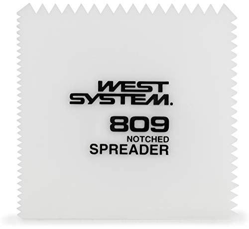 West System 809 Notched Spreader White, 4" x 4" - WoodArtSupply