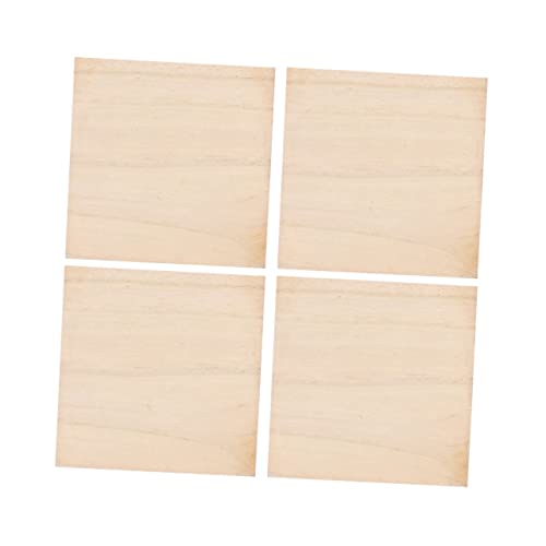 4pcs DIY Painting Slices Graffiti Wood Slices Unfinished Wood Slices Solid Wood Plate Wooden SEWOART