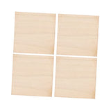 4pcs DIY Painting Slices Graffiti Wood Slices Unfinished Wood Slices Solid Wood Plate Wooden SEWOART
