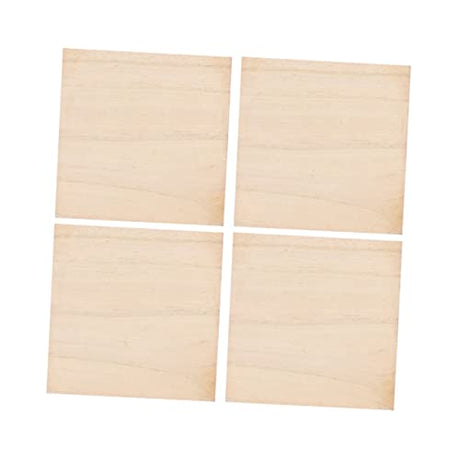 4pcs DIY Painting Slices Graffiti Wood Slices Unfinished Wood Slices Solid Wood Plate Wooden SEWOART