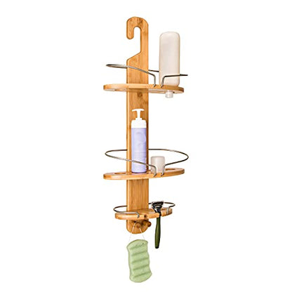 Honey-Can-Do Bamboo Hanging Shower Caddy BTH-09273 Natural