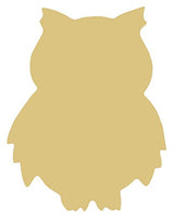 Owl Cutout Unfinished Wood Bird Zoo Animal Everyday Door Hanger Shape Canvas Style 1 Diverse Woodworking