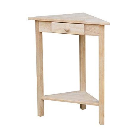 International Concepts Corner Accent Table, Unfinished IC International Concepts