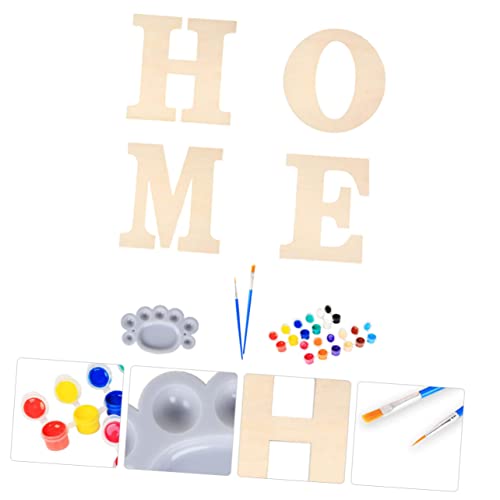 OFFSCH DIY Suit Home Wood Cutout Nativity Craft Home Cut Wood Craft for Kids Wood Home Sign DIY Home Sign Nativity Decor Unfinished Home Signs Wood OFFSCH