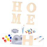 OFFSCH DIY Suit Home Wood Cutout Nativity Craft Home Cut Wood Craft for Kids Wood Home Sign DIY Home Sign Nativity Decor Unfinished Home Signs Wood OFFSCH