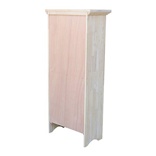 IC International Concepts Single Jelly Cabinet, 51-Inch, Unfinished