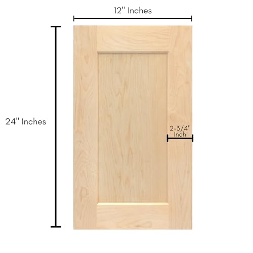 ONESTOCK Unfinished Maple Shaker Cabinet Door Front Replacement - 12W x 24H