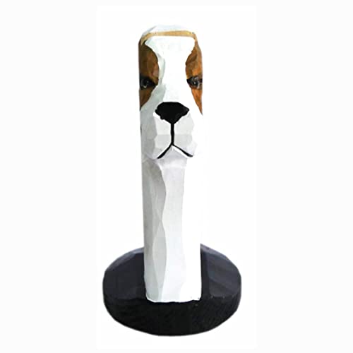 Red Dollar Handmade Wood Carved Animal Eyeglass Holder, Cute Sunglasses Display Stand, Nightstand Home Office Desk Decor, Christmas Holiday New Year Red Dollar