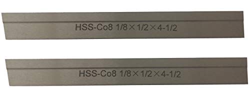Set of 2 8% Cobalt 1/8" x 1/2" x 4-1/2" for Lathe Parting Cut Off Blade Parallel Tyle LLDSIMEX