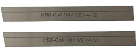 Set of 2 8% Cobalt 1/8" x 1/2" x 4-1/2" for Lathe Parting Cut Off Blade Parallel Tyle LLDSIMEX