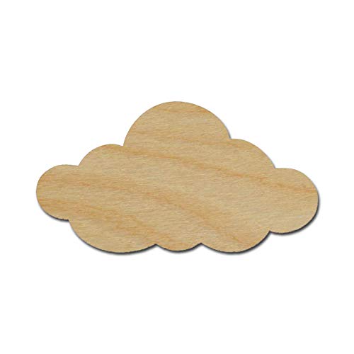 Cloud Shape Unfinished Wood Cut Outs 3" Inch 6 Pieces CLD03-06