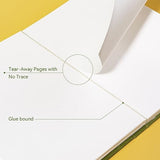 Arrtx Premium Hardcover Sketch Book, 60 Sheets/120 Pages, 180 GSM Thick Acid-Free Drawing Paper, Hardbound Sketch Pad with Inner Pocket, Green Arrtx