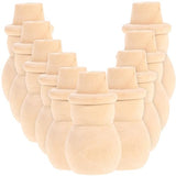 ifundom 20Pcs Wood Peg Dolls Unfinished Snowman Wooden People Unpainted Blank Wooden Peg Dolls Figures for DIY Crafts ifundom
