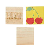 15-Pack Unfinished 3x3 Wood Squares for Crafts, Blank Wood Wooden Tiles for Wood Burning, DIY Supplies, Coasters, Cutouts, Engraving Bright Creations
