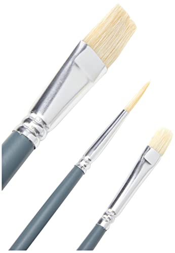 Winsor & Newton Foundation Oil Brush Long Handle, Set of 6, 7 x 1 x 4.3 cm, Multicoloured - WoodArtSupply