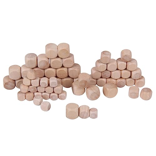 HEALEEP Blank Dice Toy 12pcs Block Toys Crafts for Classroom Creative Wood Foam Wood Blank Toy Blank Wooden Wood Blocks Wooden playset Natural Wood HEALEEP