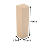4 Inch Wood for Carving, 12 PCS Unfinished Wood Craft Cubes, Rectangular Wooden Blocks for DIY Carving, Crafting and Whittling for Adults Beginner WURONXIN