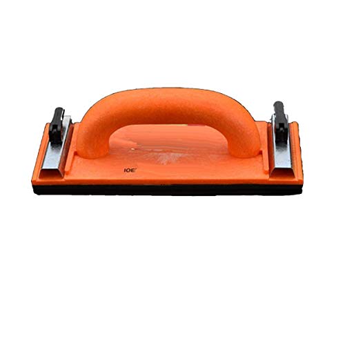 Edward Tools Hand Sander with Sandpaper Clamp - For Drywall, Wood, Floor - 9 1/4” by 3 1/4” - Ergo Contour Handle - For Use with standard 11 1/4” Edward Tools