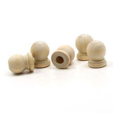 Mylittlewoodshop Pkg of 12 - Finial Dowel Cap - 3/4 inches Tall with 1/4 inch Hole Unfinished Wood (WW-DC8052-12) Unique Wood Shapes