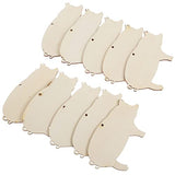 BESTOYARD 10pcs DIY Wooden Pigs Unfinished Wooden Cutouts Wood Blanks Wooden Label Tags Mini Pigs Slice Unfinished Wood Pigs Deer Out Wood Pigs BESTOYARD