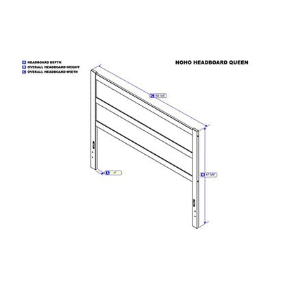 AFI NoHo Queen Headboard in Walnut - WoodArtSupply