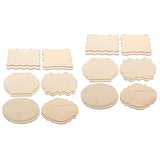 MAGICLULU 24 Pcs Shaped Wood Chips Blank Wall Signs for Crafts Blank Hanging Sign Unfinished Wood Sign Unfinished Welcome Sign DIY Wood Pallet Sign MAGICLULU