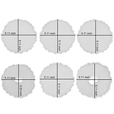 ResinWorld 6 Pack Geode Coaster Molds for Resin, Irregular Resin Coaster Silicone Mold, Coaster Epoxy Resin Molds for Making Agate Coasters Set ResinWorld