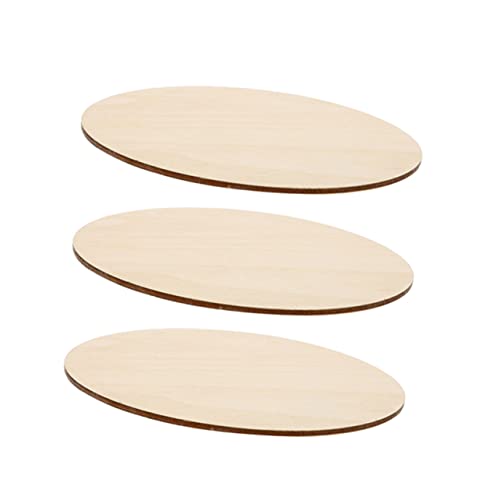 Operitacx 3pcs Painting Board Unfinished Wooden Circles Unfinished Wood Sign Wood Blank Cutouts Wood Blanks Painting Wood Circles DIY Crafts Portable Operitacx