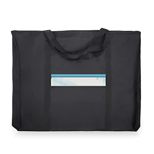 Jjring Dacron Light Weight Art Portfolio Bag, 18 Inches by 24 Inches, Black Carrying Storage Case for Poster, Sketching, and Drawing JJRING