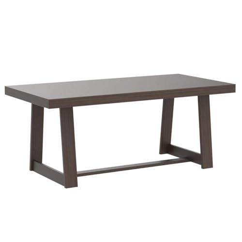 Plank+Beam 72 Inch Farmhouse Dining Table, Solid Wood Rustic Kitchen Table, Large Wooden Rectangular Dinner Table for Dining Room, Home Office, Plank+Beam