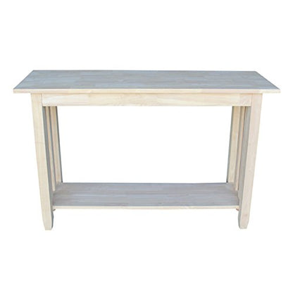 International Concepts Mission Sofa Table, Unfinished - WoodArtSupply