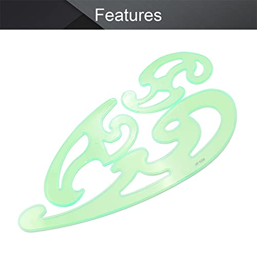 Utoolmart French Curve Ruler Set, Plastic Drawing Templates,Geometric Drawing Tools for Office and School,Building Formwork Drawings Templates Clear Utoolmart