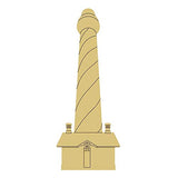 Lighthouse Design by Lines Cutout Unfinished Wood Beach Décor Summer Door Hanger MDF Shape Canvas Style 2 Art 1 (12") Diverse Woodworking
