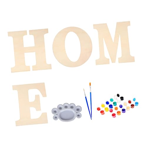 OFFSCH DIY Suit Home Wood Cutout Nativity Craft Home Cut Wood Craft for Kids Wood Home Sign DIY Home Sign Nativity Decor Unfinished Home Signs Wood OFFSCH