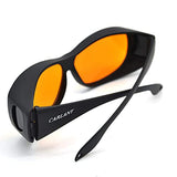 Laser Safety Goggles, 190nm-490nm OD 6+ Professional Laser Eye Protective Glasses for 405nm, 445nm, 450nm, 473nm Wavelength UV light/Violet & Blue Karono