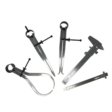 EXXO Tools Caliper Measuring Set - Calipers Measuring Tool Inside Caliper Outside Caliper Spring Divider Steel Measurement Tool Woodworking Tools EXXO