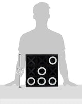 Deco 79 Wood Tic Tac Toe Game Set with White Os, 14" x 14" x 2", Black Deco 79
