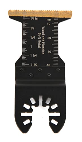 WEN MTB345 3-Piece Oscillating Multi-Tool Bi-Metal Titanium-Coated 45mm Blade Set for Metal and Wood WEN