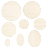 PH PandaHall 8pcs Basket Bottom for Rattan, 8 Styles Round/Oval Wooden Basket Base Set Basket Cane Wicker Woven Board with 3mm Pre-Drilled Holes for PH PandaHall