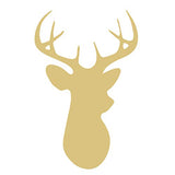 Deer Cutout Unfinished Wood Animal Holiday Seasonal Nursery Door Hanger MDF Shape Canvas Style 2 (12") Diverse Woodworking