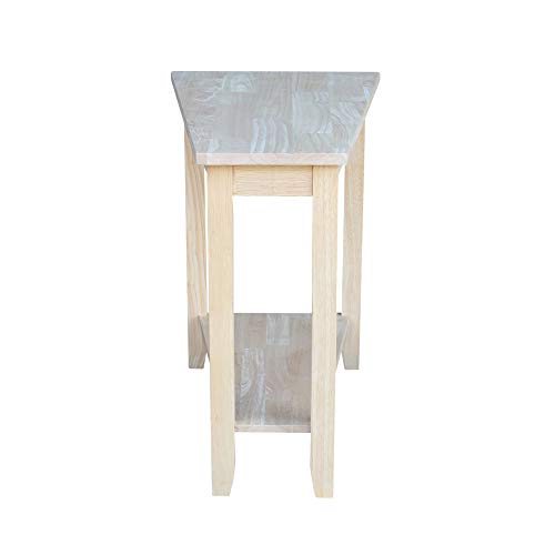International Concepts Unfinished Keystone Accent Table, 4 in W x 16 in D (Long) -9 in D (Short) x 24 in H International Concepts