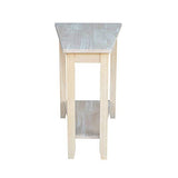 International Concepts Unfinished Keystone Accent Table, 4 in W x 16 in D (Long) -9 in D (Short) x 24 in H International Concepts