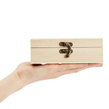 6 Pack Unfinished Wooden Boxes for Crafts with Hinged Lids and Front Clasps, 6x4x2 in for Jewelry, Crafts, Storage Juvale